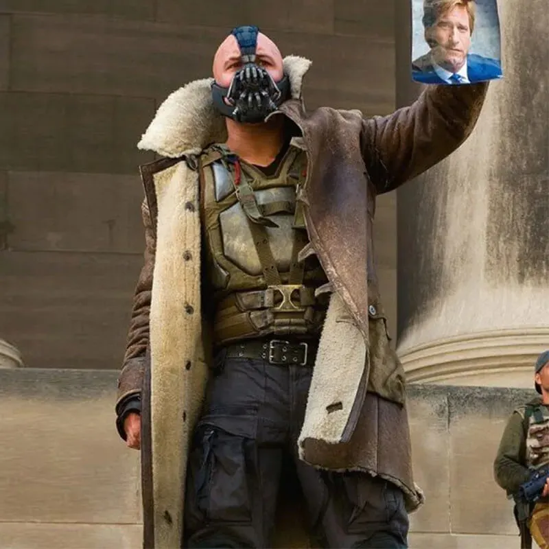 Batman Dark Knight Rises Bane Shearling Coat