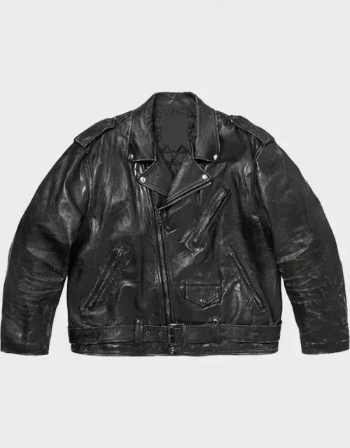 Supreme Blackmeans Black Leather Motorcycle Jacket