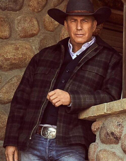 Kevin Costner Yellowstone John Dutton Plaid Jacket