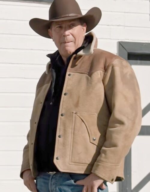 Kevin Costner Yellowstone John Dutton Raw Leather Jacket