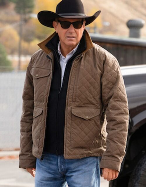 Kevin Costner Yellowstone Season 4 John Dutton Quilted Jacket