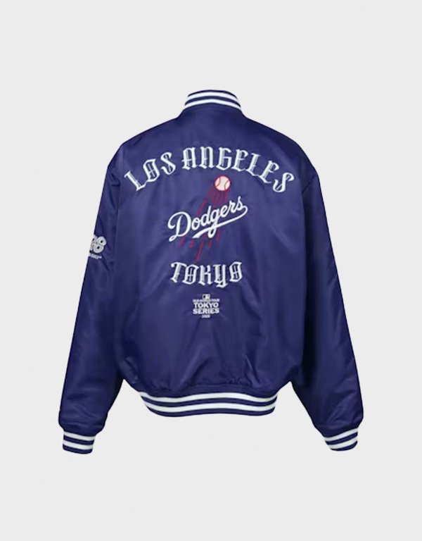LA Dodgers x GR8 Varsity Tokyo Series Blue Jacket