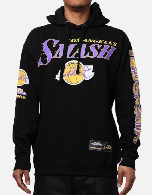 My Hero Academia X NBA Los Angeles Lakers Black Hoodie