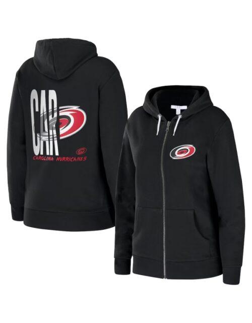 Carolina Hurricanes Zip Up Hoodie In Black