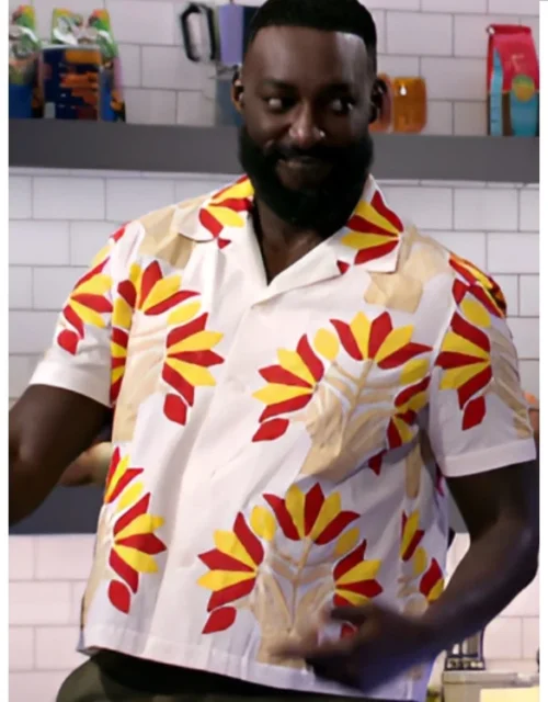 America Vs Alex Season 4 Eric Adjepong Red Flower Shirt