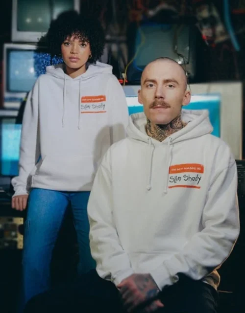 Eminem Slim Shady White Pullover Hoodie