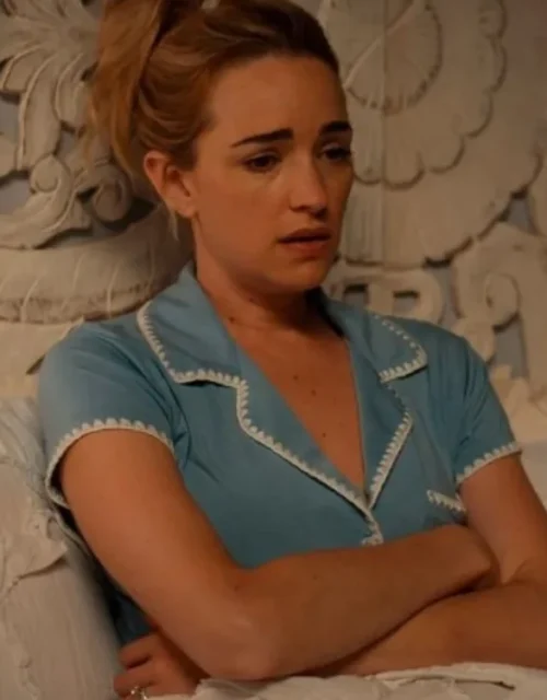 Brianne Howey Ginny & Georgia Blue Pajamas