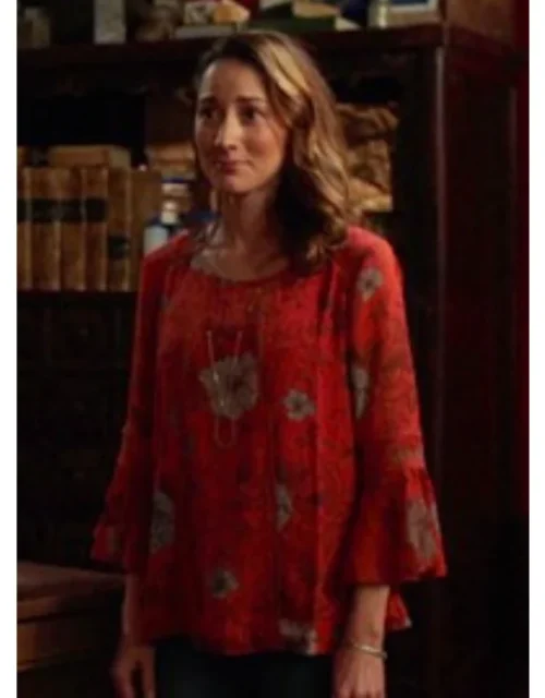 S06 Grimm Rosalee Calvert Floral Orange Blouse