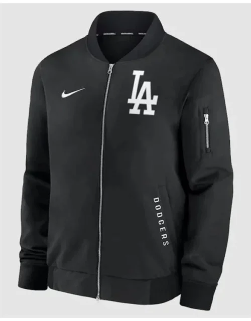 Los Angeles Dodgers Black Dugout Bomber Jacket