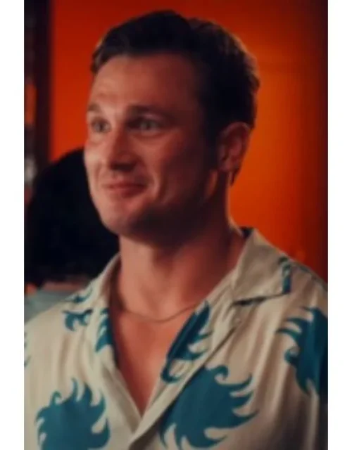 Chelsea S30 White & Blue Sun Print Shirt