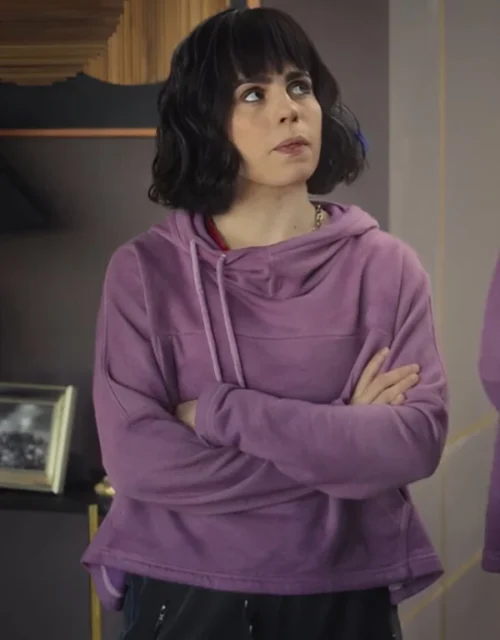 (Un)lucky Sofía Morandi Sisters Purple Hoodie in Fleece