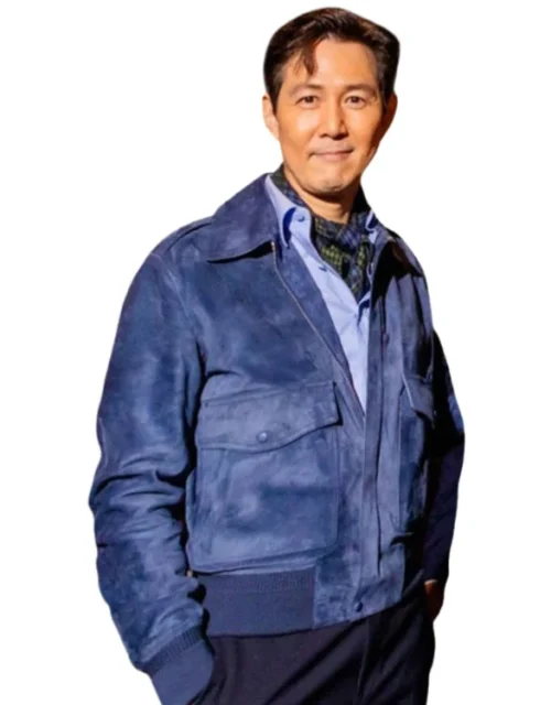 S02 Squid Game Lee Jung Jae Suede Leather Jacket