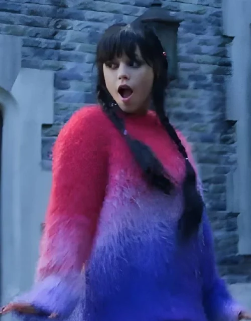 Jenna Ortega Wednesday Ombre Sweater