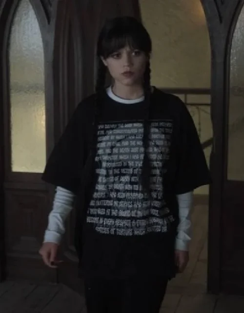 Jenna Ortega Poe Wednesday The Pit and the Pendulum Skull T-Shirt